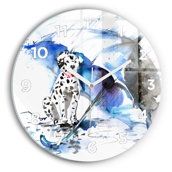 Orologio rotondo Dalmata e ombrello