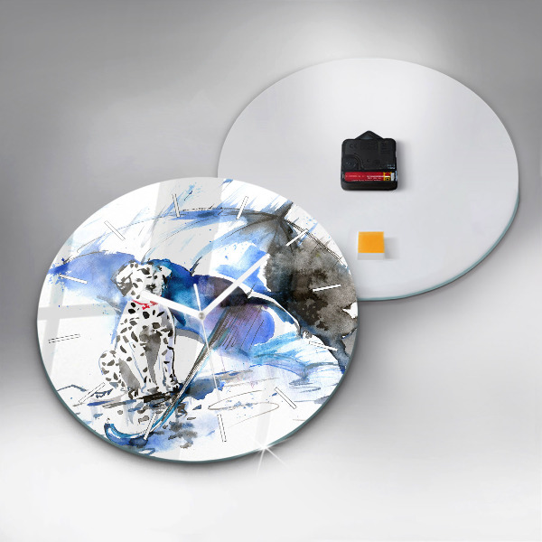 Orologio rotondo Dalmata e ombrello