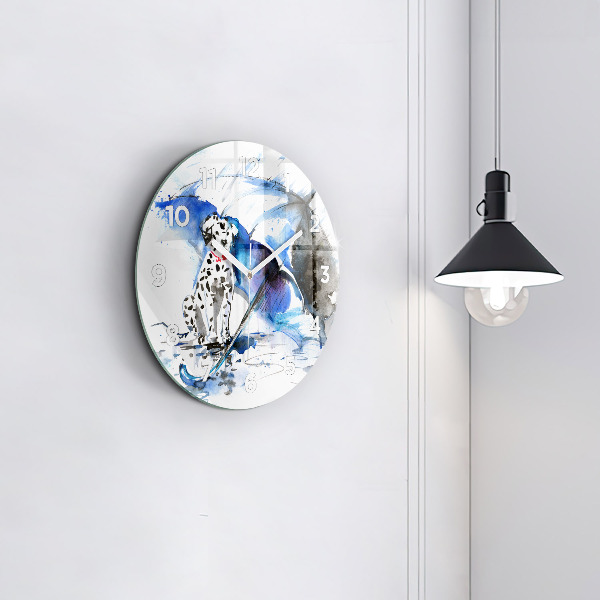 Orologio rotondo Dalmata e ombrello