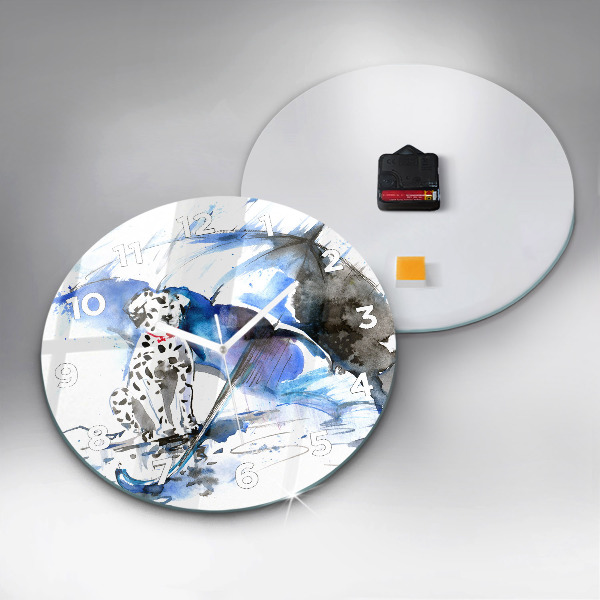 Orologio rotondo Dalmata e ombrello