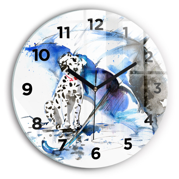Orologio rotondo Dalmata e ombrello