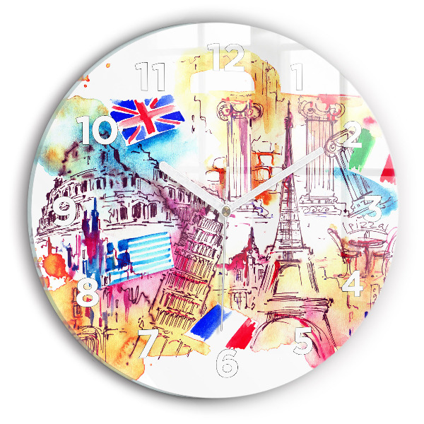 Orologio rotondo Paesi attraenti nel mondo