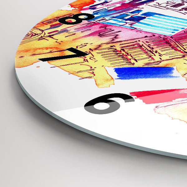 Orologio rotondo Paesi attraenti nel mondo