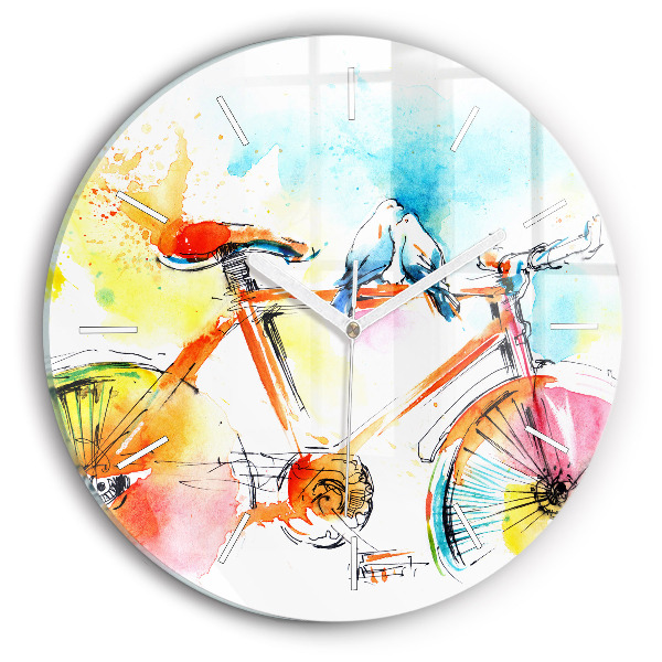 Orologio rotondo Bici dipinta