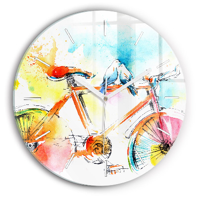 Orologio rotondo Bici dipinta