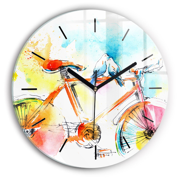 Orologio rotondo Bici dipinta