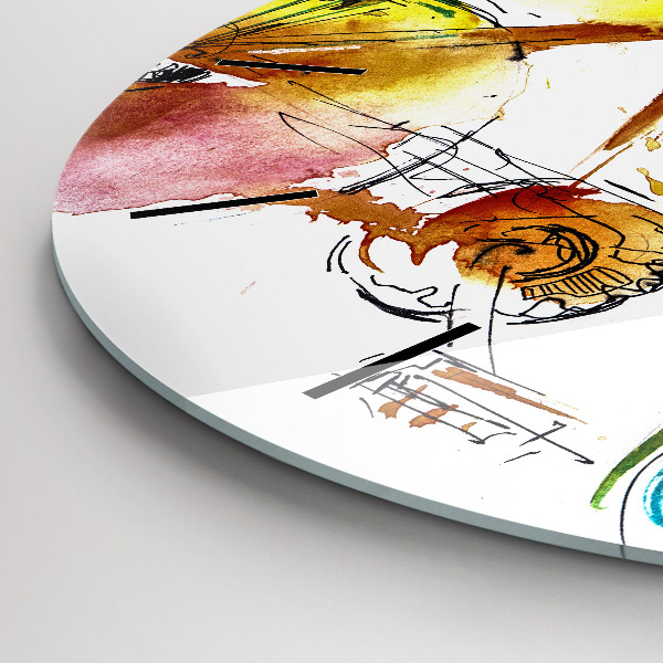 Orologio rotondo Bici dipinta