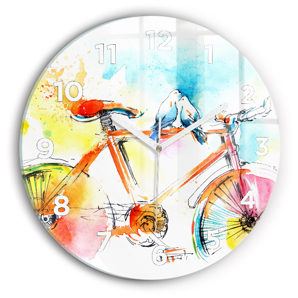 Orologio rotondo Bici dipinta