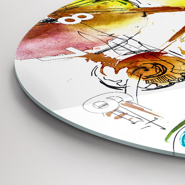 Orologio rotondo Bici dipinta