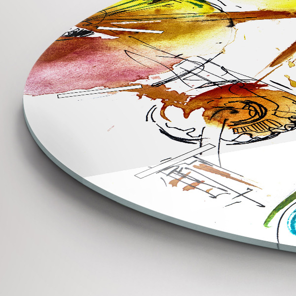 Orologio rotondo Bici dipinta