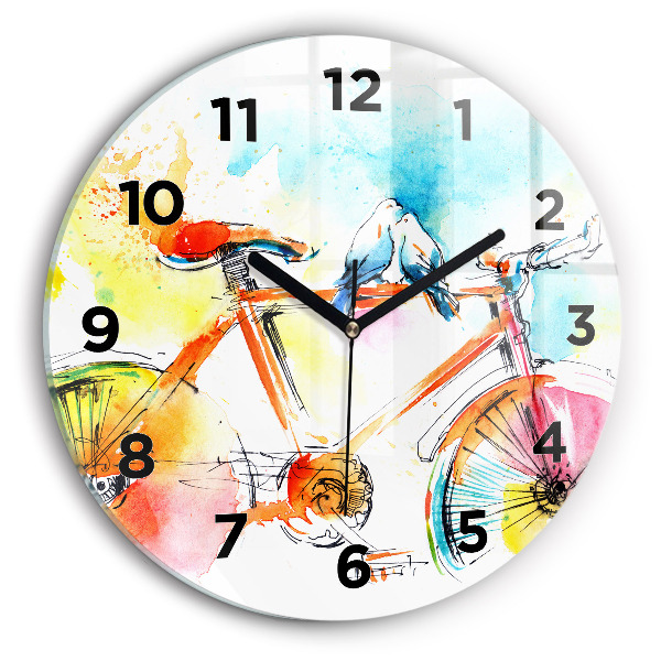 Orologio rotondo Bici dipinta