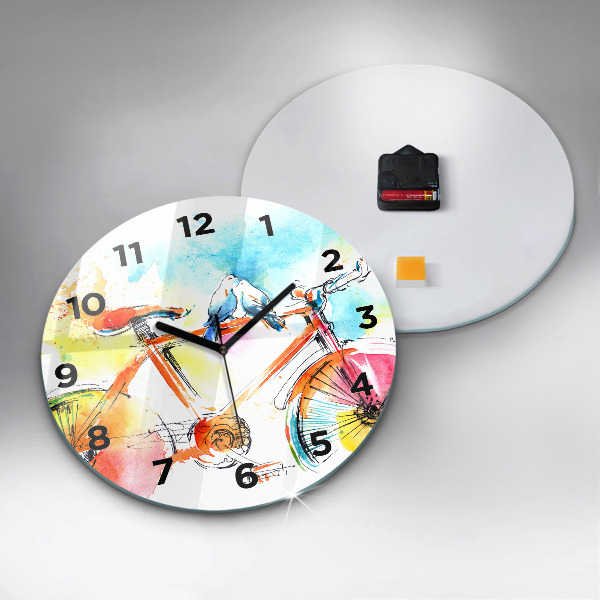 Orologio rotondo Bici dipinta