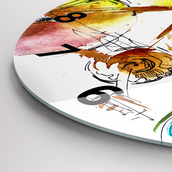 Orologio rotondo Bici dipinta