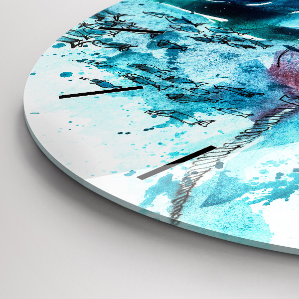 Orologio rotondo Gabbiano dipinto