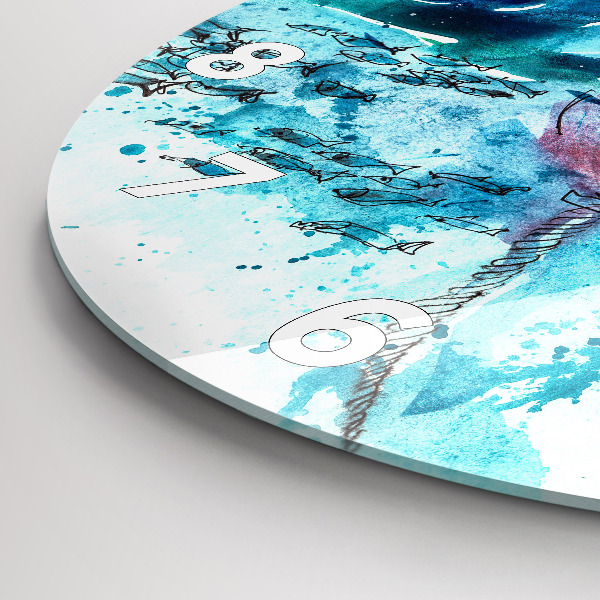 Orologio rotondo Gabbiano dipinto