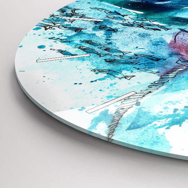 Orologio rotondo Gabbiano dipinto