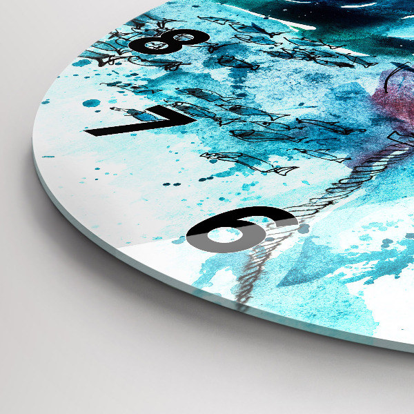 Orologio rotondo Gabbiano dipinto