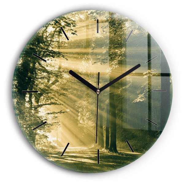 Orologio rotondo Foresta dei raggi del sole