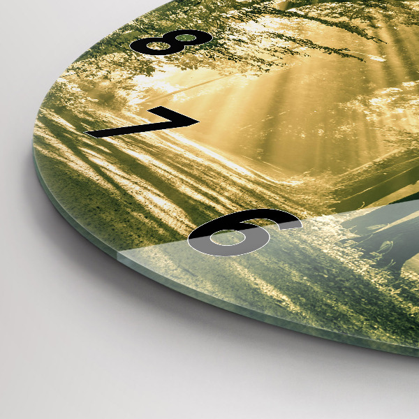 Orologio rotondo Foresta dei raggi del sole