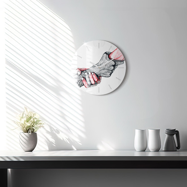 Orologio rotondo Tenersi per mano