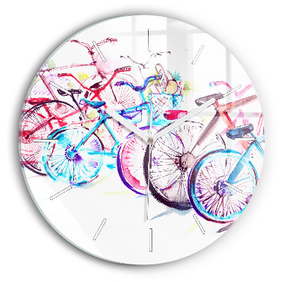 Orologio rotondo Biciclette cittadine colorate