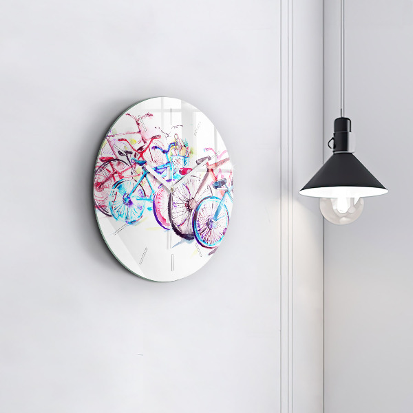 Orologio rotondo Biciclette cittadine colorate