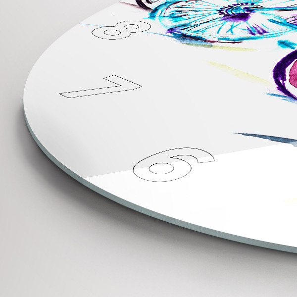 Orologio rotondo Biciclette cittadine colorate