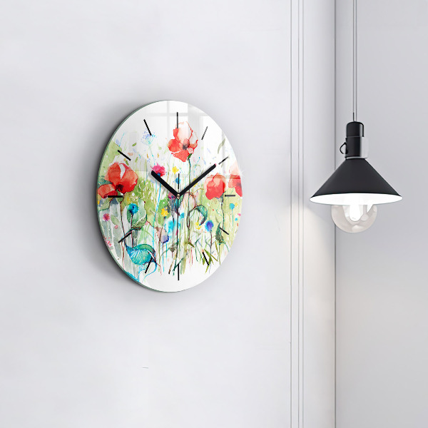 Orologio rotondo Fiori nel prato