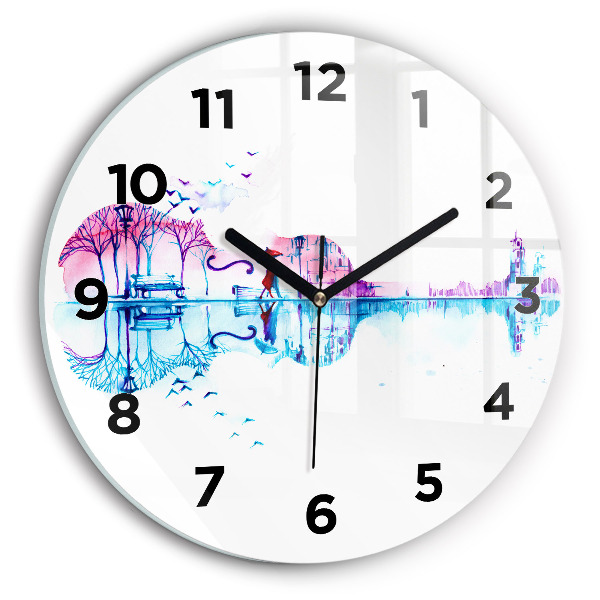 Orologio rotondo Lago del parco del violoncello