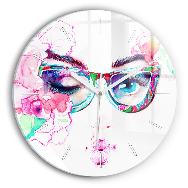 Orologio rotondo Donna con gli occhiali