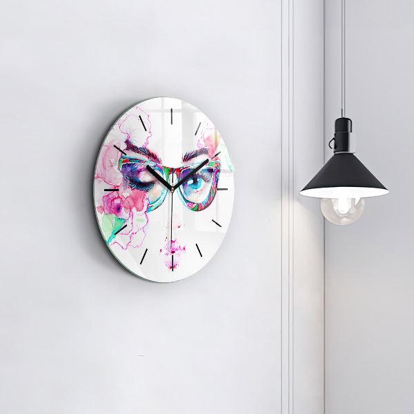 Orologio rotondo Donna con gli occhiali