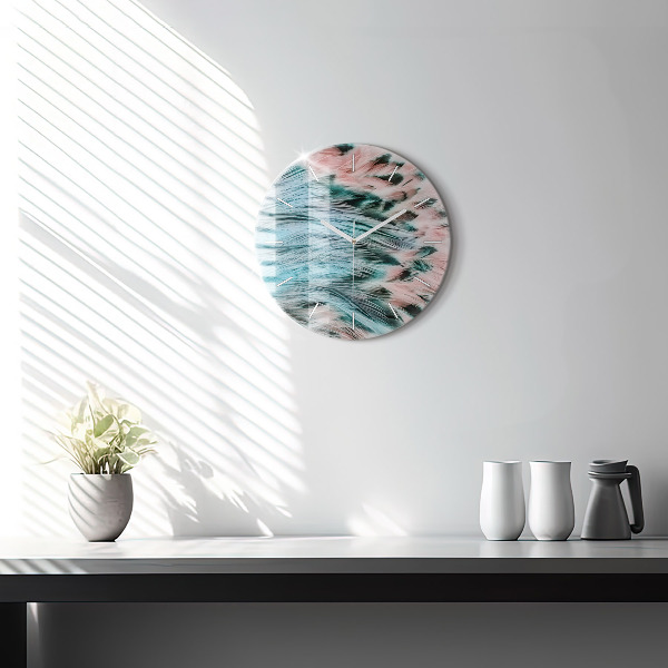 Orologio rotondo Piume colorate