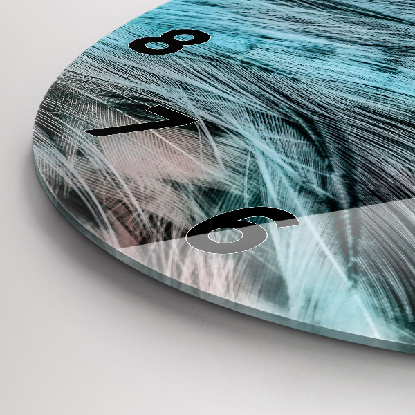 Orologio rotondo Piume colorate