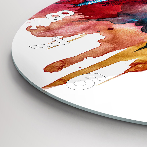 Orologio rotondo Pappagallo rosso colorato