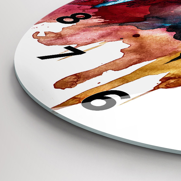 Orologio rotondo Pappagallo rosso colorato