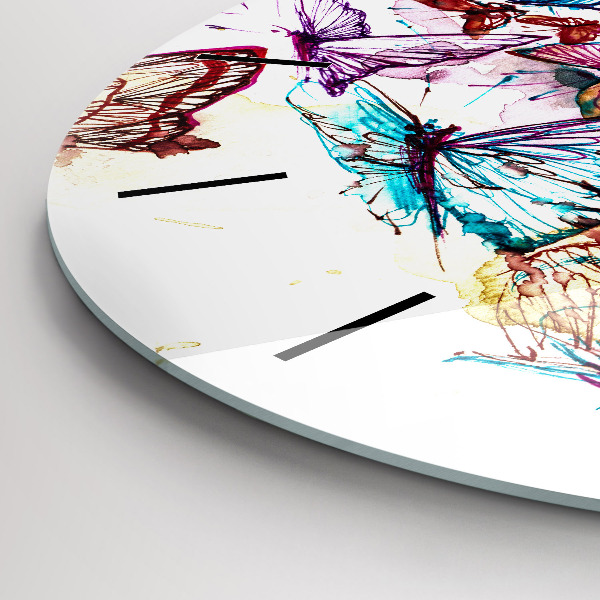 Orologio rotondo Occhio di farfalla colorato