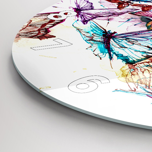 Orologio rotondo Occhio di farfalla colorato