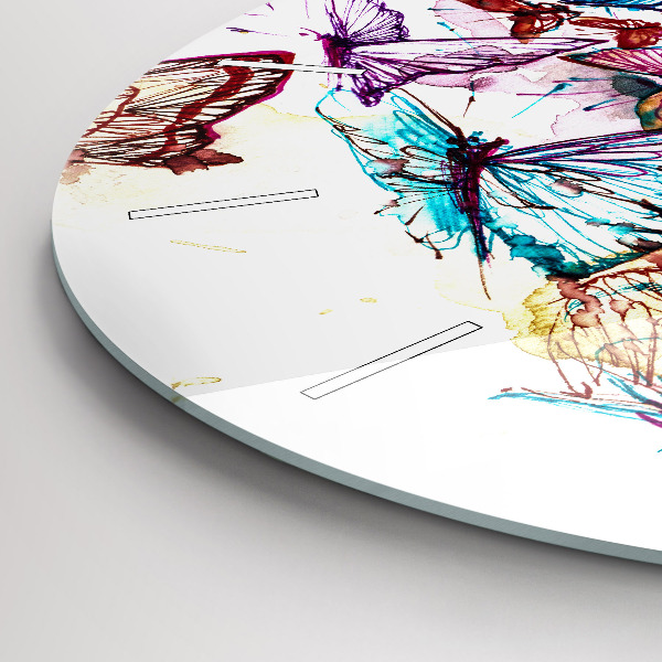 Orologio rotondo Occhio di farfalla colorato