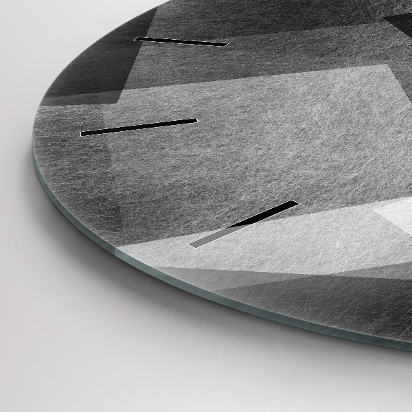 Orologio rotondo in vetro Astrazione geometrica