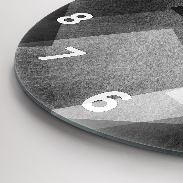 Orologio rotondo in vetro Astrazione geometrica