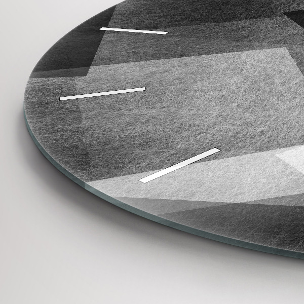 Orologio rotondo in vetro Astrazione geometrica