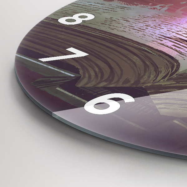 Orologio rotondo in vetro Libro di astrazione