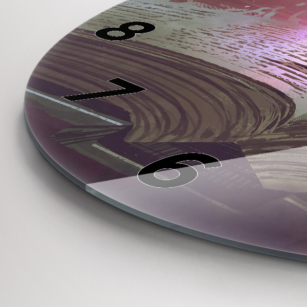 Orologio rotondo in vetro Libro di astrazione