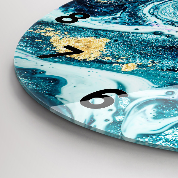 Orologio rotondo in vetro Marmo astratto