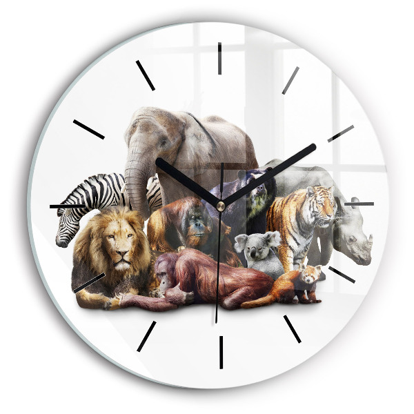 Orologio rotondo Animali selvatici
