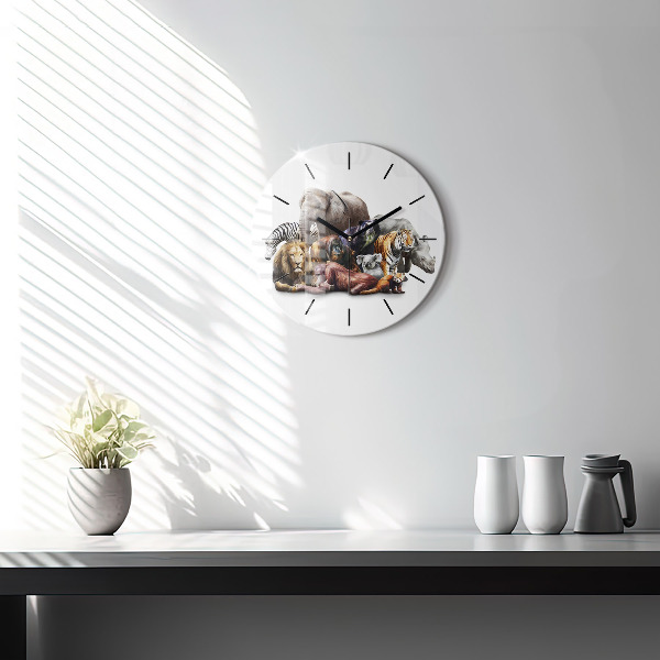 Orologio rotondo Animali selvatici