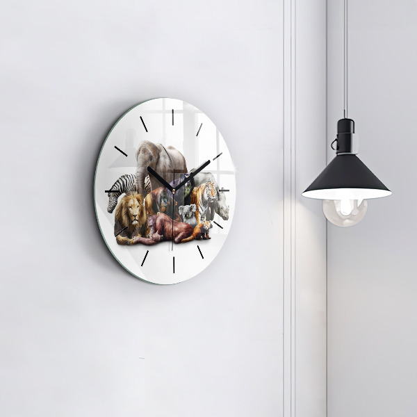 Orologio rotondo Animali selvatici