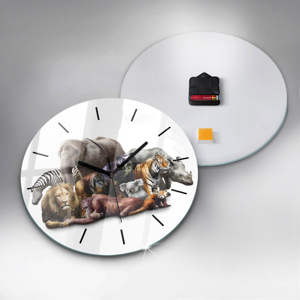 Orologio rotondo Animali selvatici
