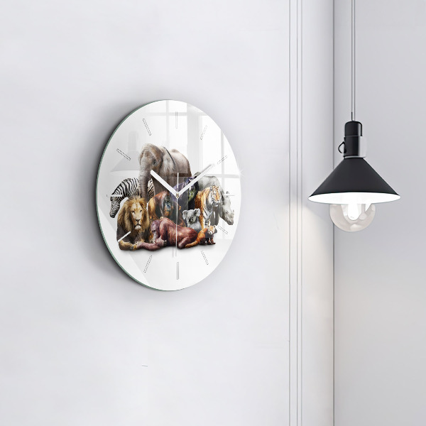 Orologio rotondo Animali selvatici