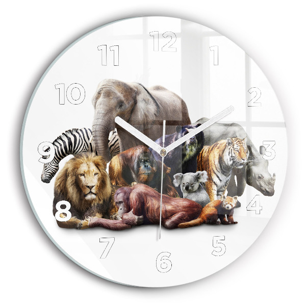 Orologio rotondo Animali selvatici
